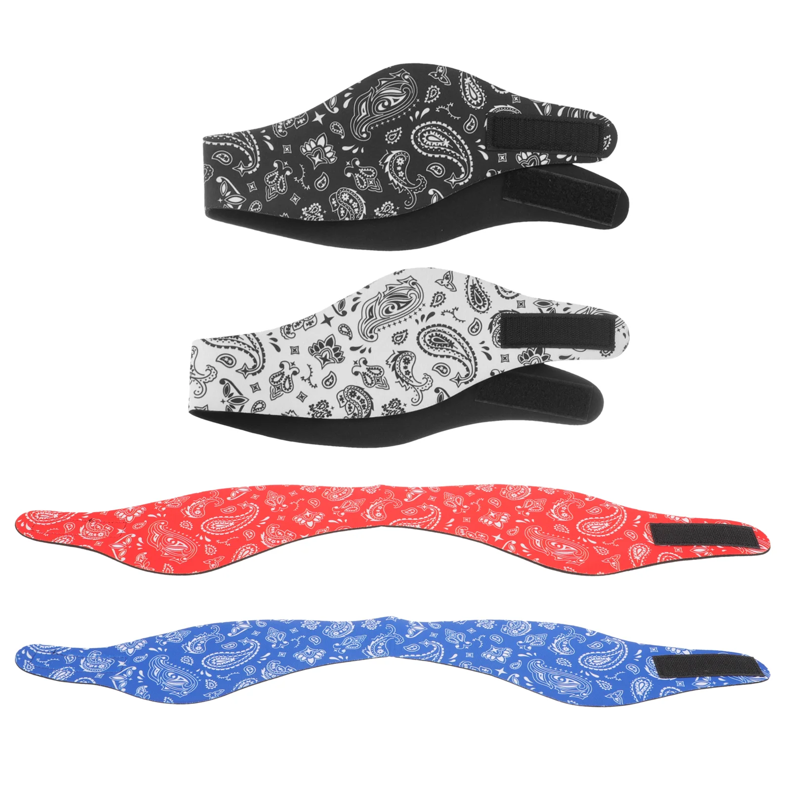 4 Pcs Ear Plugs Covers For Shower Headbands Swim Turban Elastic Adjustable Fitness Men Women