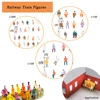 100pcs Scale Miniature Figures 1:100 1:150 1:200 Painted People Model ABS Toys Seated Sitting Passenger Decoration for Diorama 2