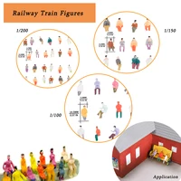 100pcs Scale Miniature Figures 1:100 1:150 1:200 Painted People Model ABS Toys Seated Sitting Passenger Decoration for Diorama 2