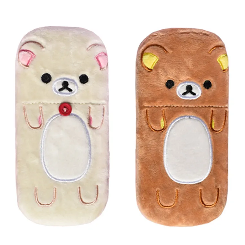 Cute Rilakkuma Plush Glasses Box Kawaii Glasses Case Cartoon Anime Eyeglass Case Organizer