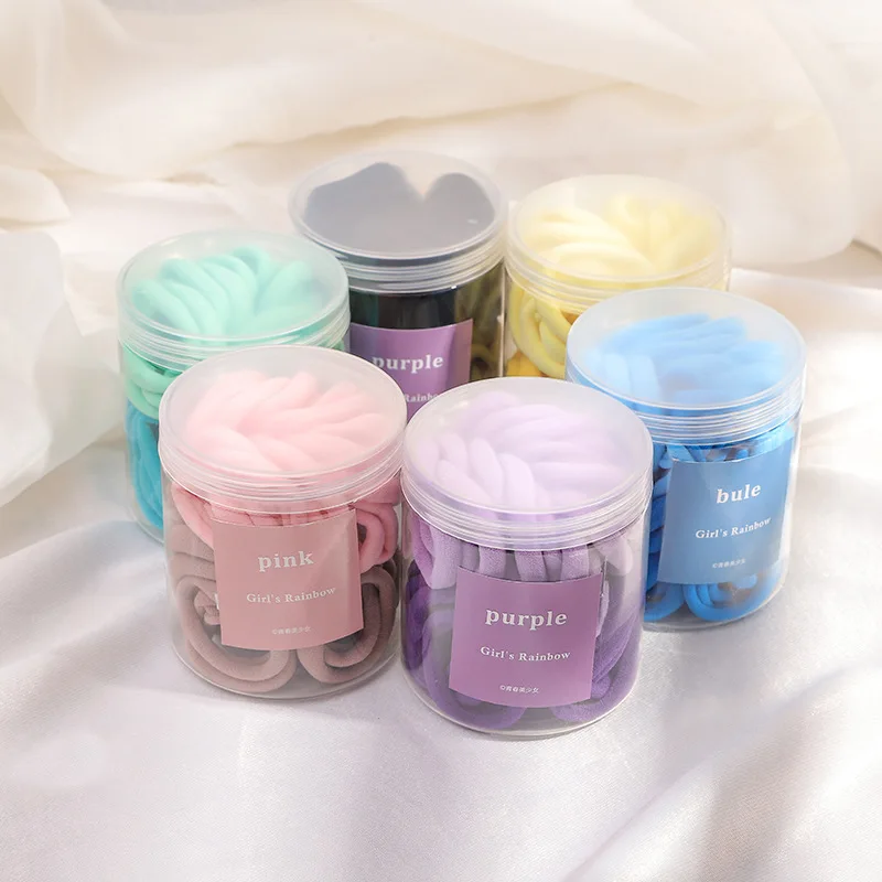 Wholesale Girl's Candy Color Hair Tie with Box Kids S Ice Cream Color Hairbands Cute Gum Lady's Cute Children Accessories