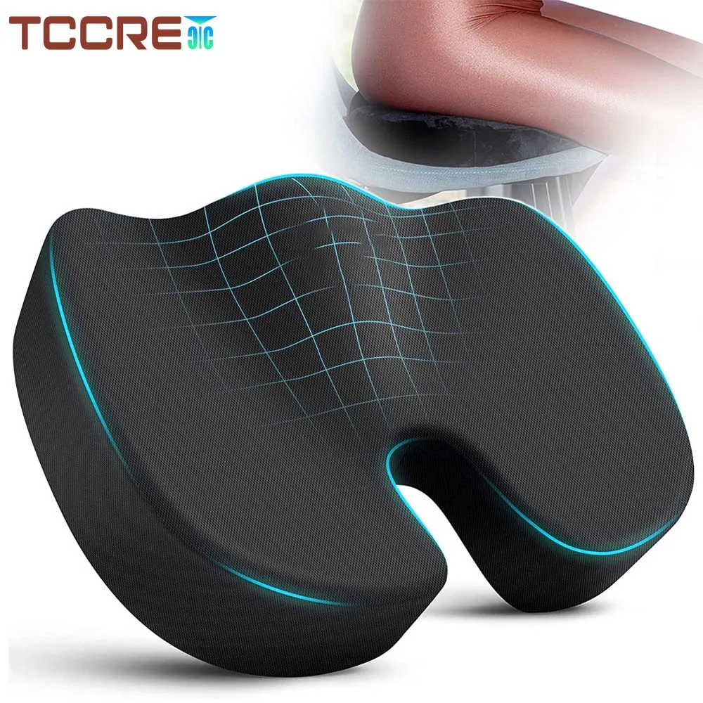 memory foam seat cushion orthopedic pillow coccyx office chair cushion waist back lumbar support pillow car seat hip massage pad Travel Coccyx Seat Cushion Memory Foam U-Shaped Pillow for Chair Cushion Pad Car Office Hip Support Massage Orthopedic Pillow