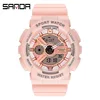 SANDA 292 Women's Electronic Watch Outdoor Multi-function Calendar Waterproof Chronograph Luminous Girls Fashion Digital Watches