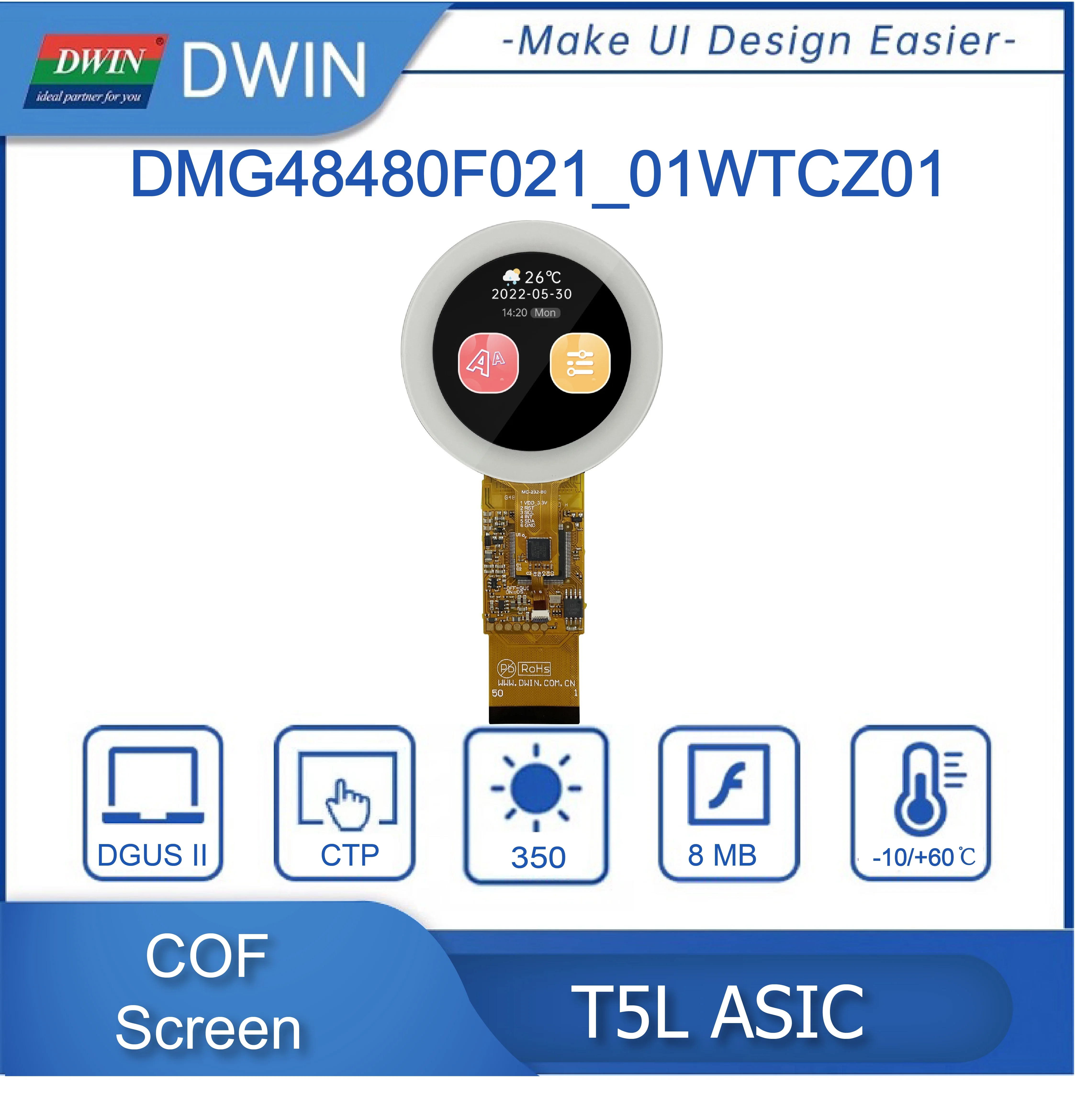  LCD, 480*480 ȼ ػ, 262K , IPS TFT LCD,  þ߰, 2.1 ġ, DMG48480F021_01W