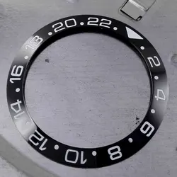 Premium Black Grey Ceramic/Alloy Bezel Insert for 40mm Automatic Watches (Black gmt)