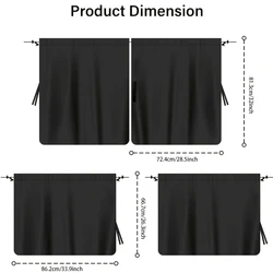 Car Privacy Curtain Set - 4 - Piece Detachable Window Shades for Privacy and Comfort (4 - piece set)