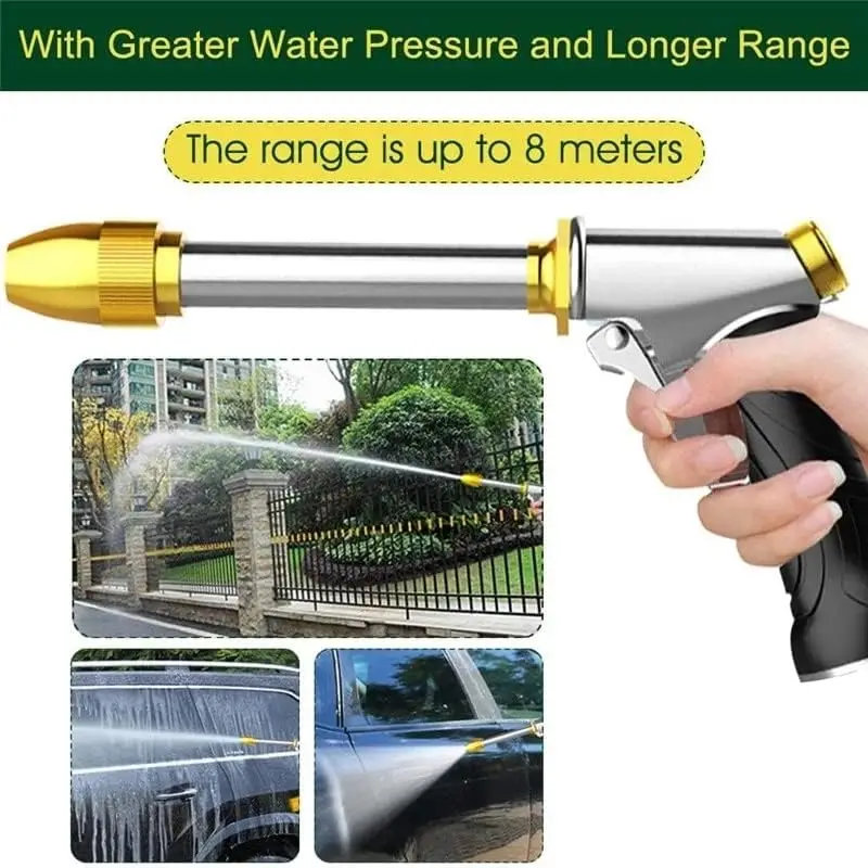 Car Wash Cleaning Machine with High-Pressure Water Gun, Garden Hose Nozzle, and Foam Spray Tool