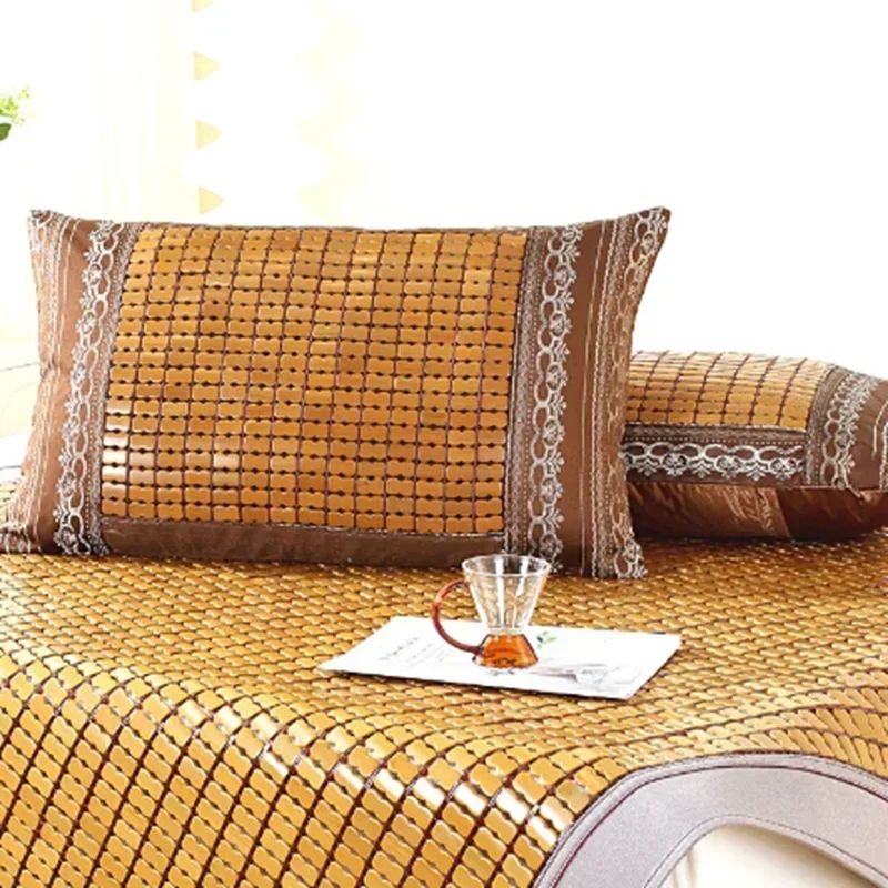 Bamboo Mat Mattresses summer classic double bed folding bamboo mat Hand woven smooth and cool breathable Easy to store and clean