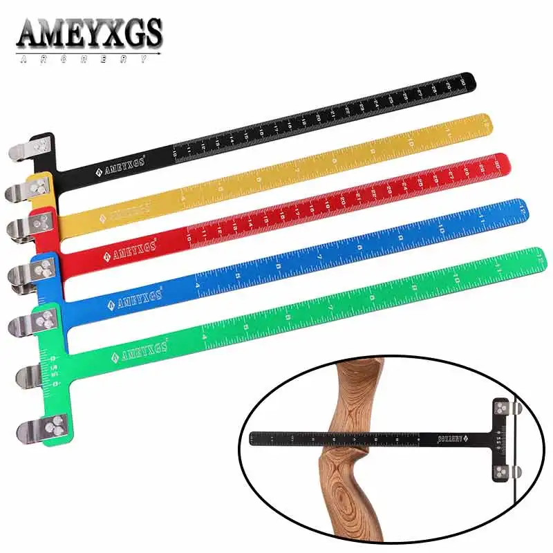 

T Square T Ruler Archery Bow Square Aluminum Alloy Measurement Tool for Bowstring Positioning Scale Hunting Shooting Accessories