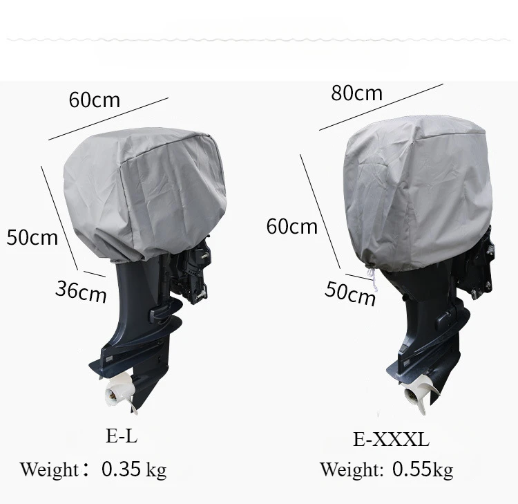Waterproof Thick Sun Protective Cover Outboard Motor Boat Engine Propeller Boat Cover for 60-250HP
