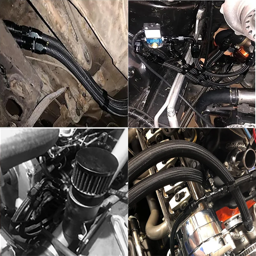 1M-10M AN4-AN20Racing Universal Hose PTFE Brake HoseFuel Pipeline And Oil Cooler Pipe Length Can Be Three Colors