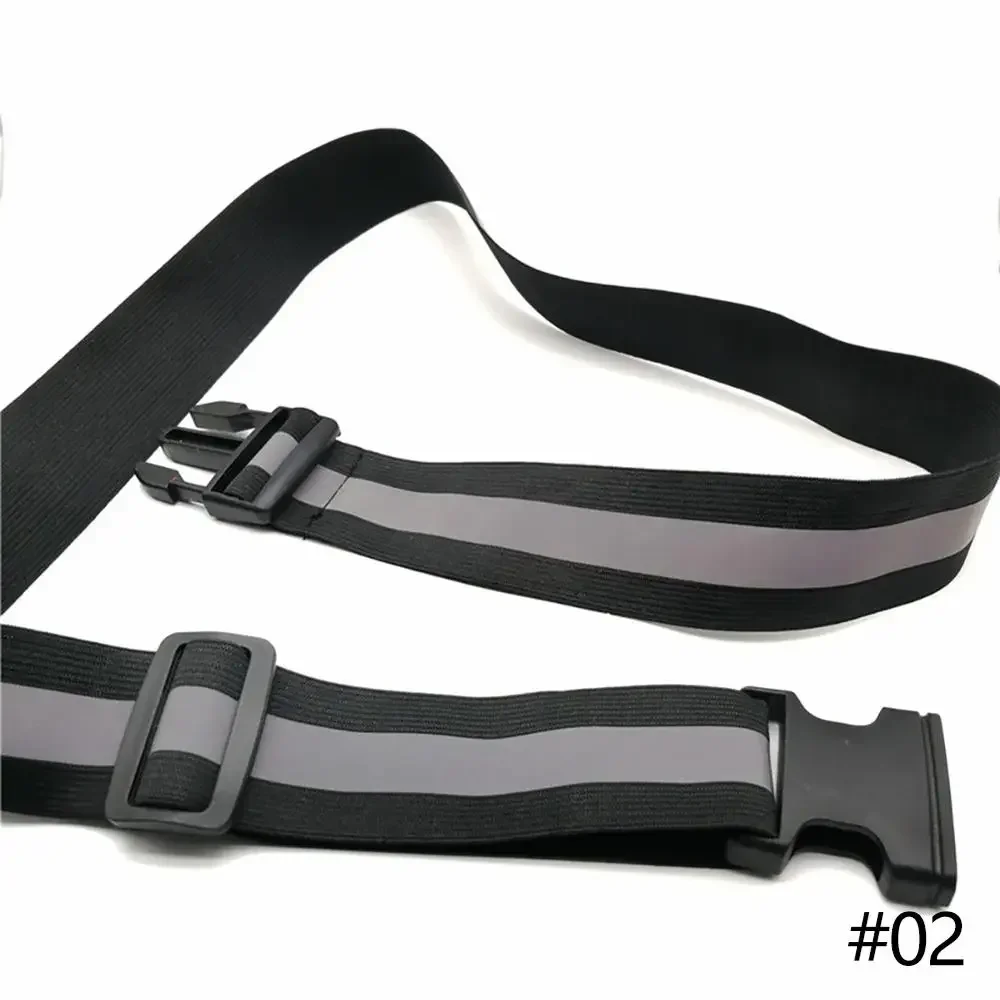 Kit Riflettente Da Corsa 4 Pezzi – Cintura, Tracolla E Bracciali Ad Alta Visibilità, Regolabili E Elastici, Per Sicurezza Notturna E Sport All'Aperto