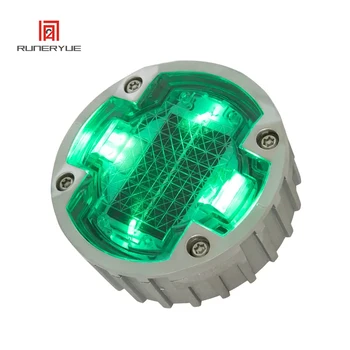 번쩍이는 스트레스 방지 불릿 LED 캐스트 알루미늄 NI-MH 플러시 타입, 일정한 고양이 눈, 태양열 LED 로드 스터드, IP68 방수
