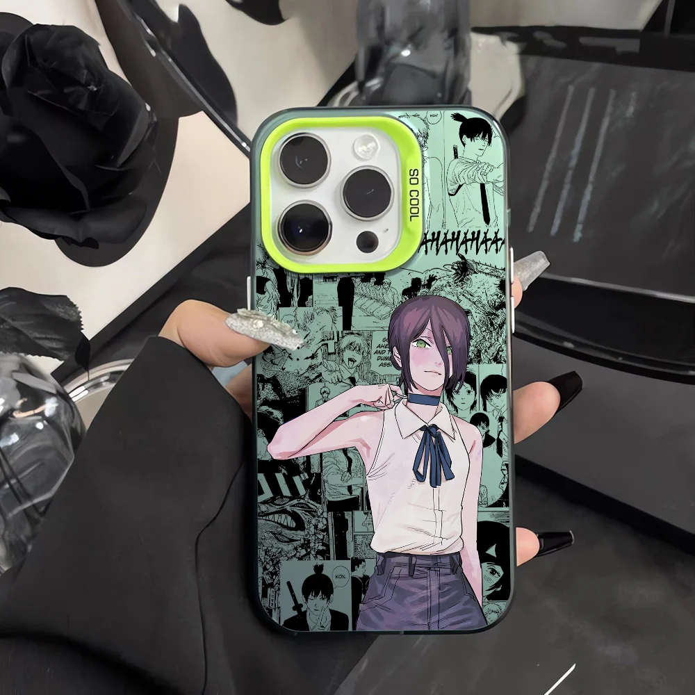 Cool Anime R-Reze Black Matte Multicolor Laser Metallic Aurora Phone Case