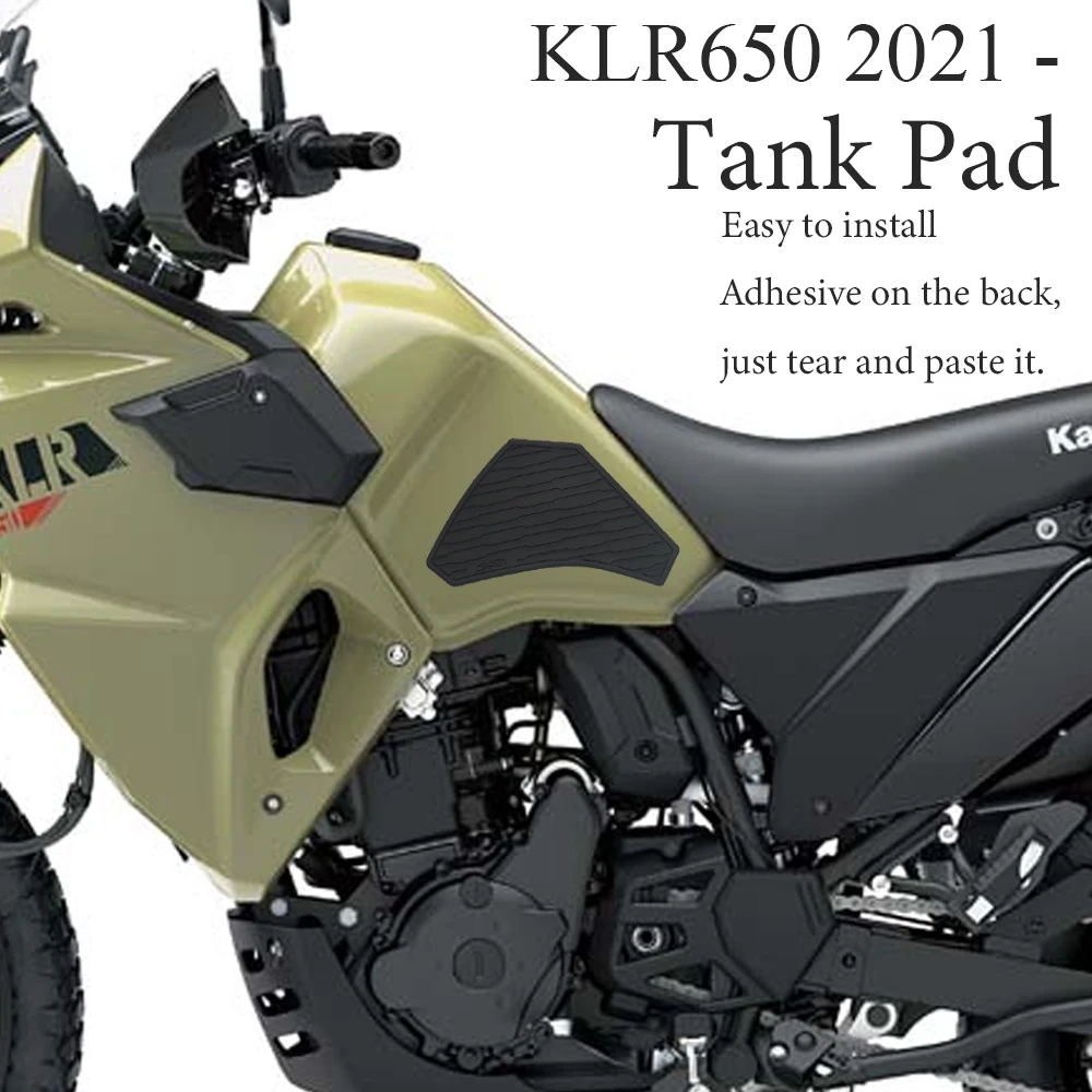 

2022 KLR 650 бак колодки для Kawasaki KLR 650 KLR650 противоскользящие устойчивые к царапинам резиновые коленные стикеры Наклейка защита топливного бака