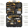 198 Piece Home Repair Tool Kit, Wrench Plastic Toolbox with General Household Hand ToolsSet tools chest  tool box organizer 2