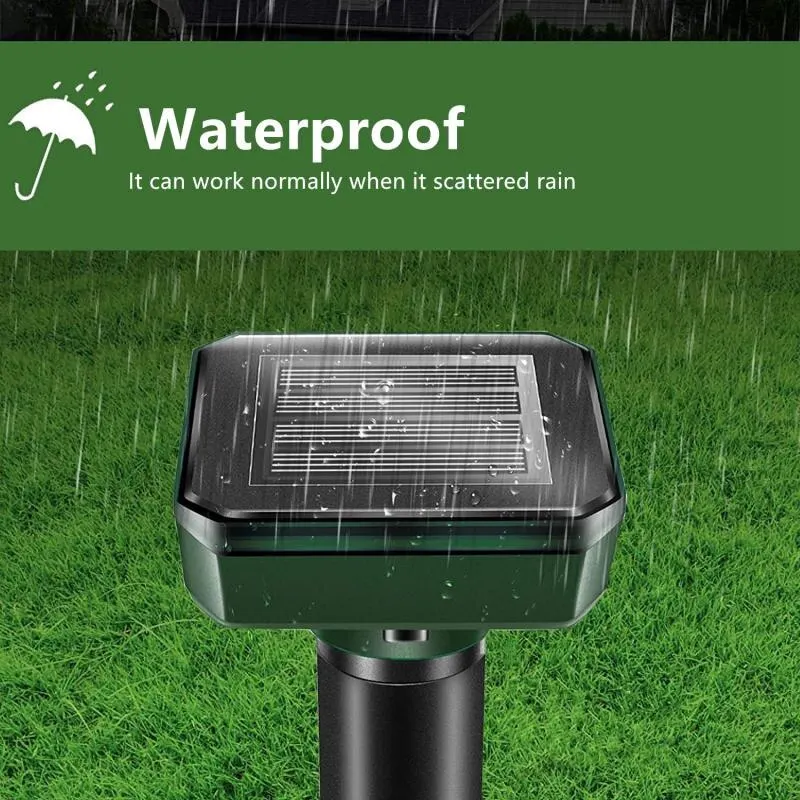 Animal repellent Mouse Repeller Solar Ultrasonic High Power Vibration Ultrasonic Hotel Garden Farm for Outdoor Pest Rodent Waterproof Repellent