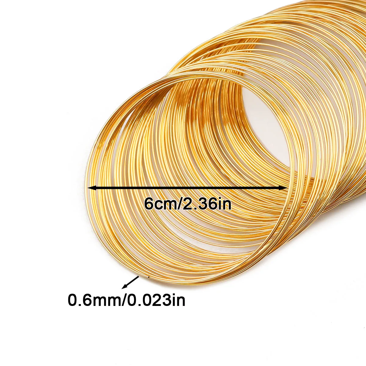 Stainless Steel Wire for Jewelry Making - 0.6mm, 50 Loops