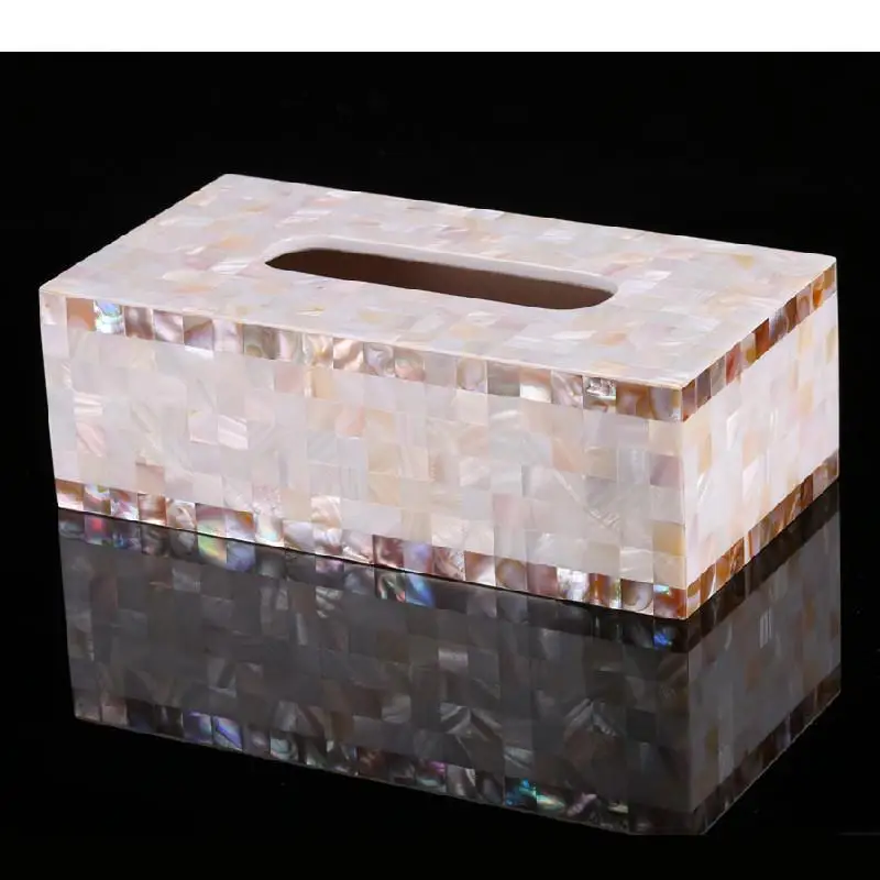 

1PC Creative ShellDecorative Tissue Box Resin Ornaments Tissue Box Holder Crafts Storage Box Home Decor Desktop Wedding Gifts