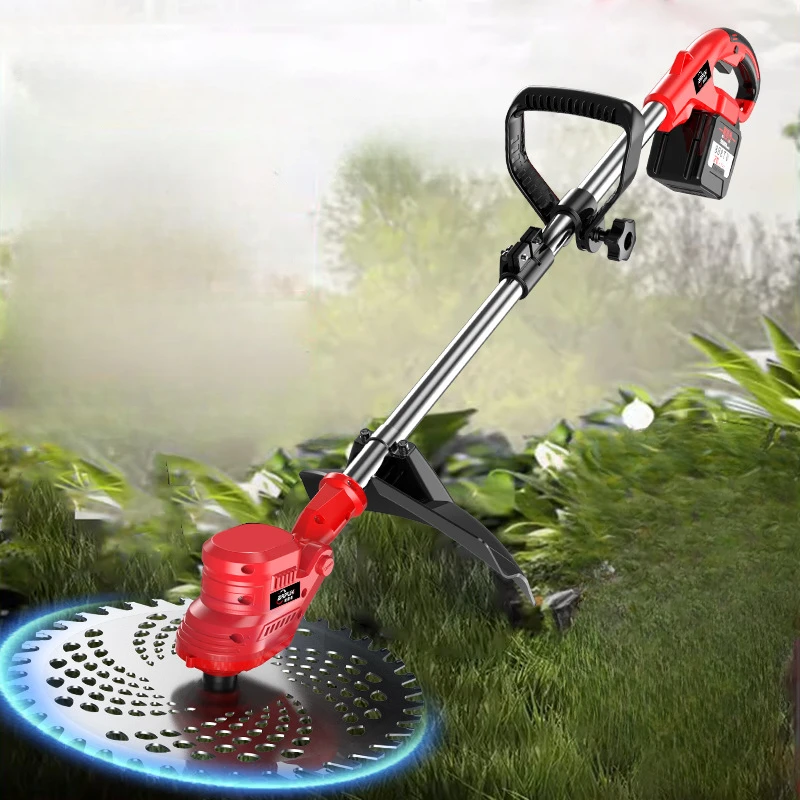 Brushless Electric Lawn Mower Small Household Lawnmower Portable Lawn Mower High Power Lawn Trimmer Adjustable Telescopic Rod 2