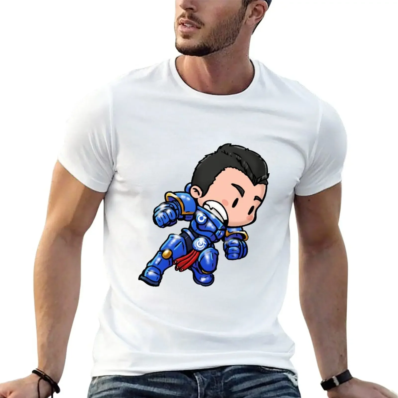 Chibi Captain Of Second Company-Senza Sfondo T-Shirt Kawaii Clothes Maglietta Ad Asciugatura Rapida Per Uomo