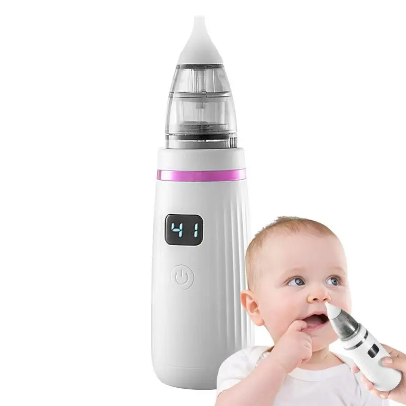 

Baby Nose Sucker Adjustable Electric Nasal Aspirator With 5 Levels Suction Quiet Nasal Aspirator For Baby Kids Helps Keep Health