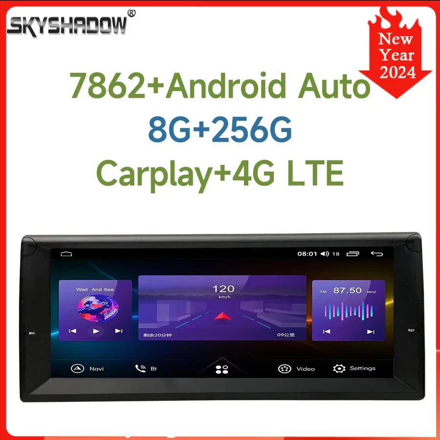 

Qualcomm 10.25" 8G+256G Carplay Android 13.0 IPS Car DVD Player GPS WIFI Bluetooth RDS Radio For BMW M5 E39 X5 E53 Range Rover