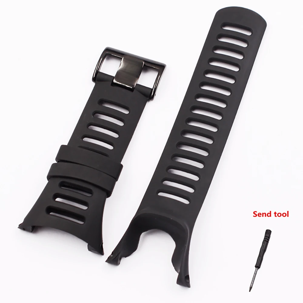 

Rubber Strap For SUUNTO Ambit 1 2 3 2R 2S Men's Watch Band With Screwdriver Watch Accessories Black Watchbands