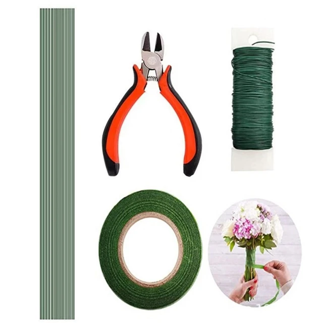 Diy Virágos Elrendezési Szerszámok Kit Virághuzalvágó Olló Kétoldalas Ragasztószalagok Virág Kellékek - Image 2