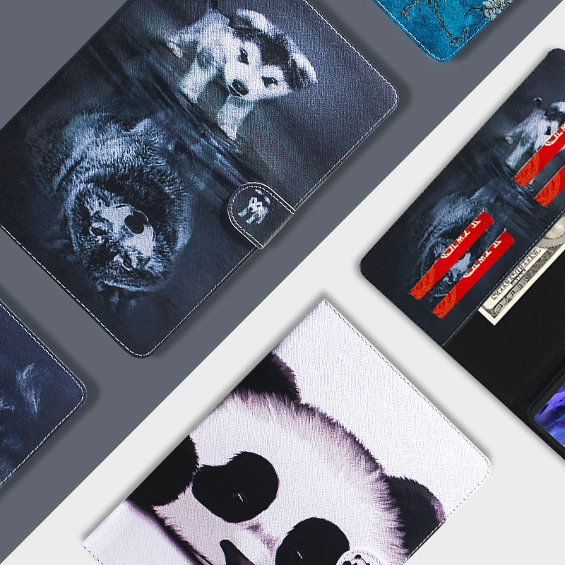 

Flip Leather Case for Samsung Galaxy Tab A 10.5 2018 SM-T590 SM-T595 SM-T597 Tablet Animal Stand Cover for Samsung Tab A 10.5