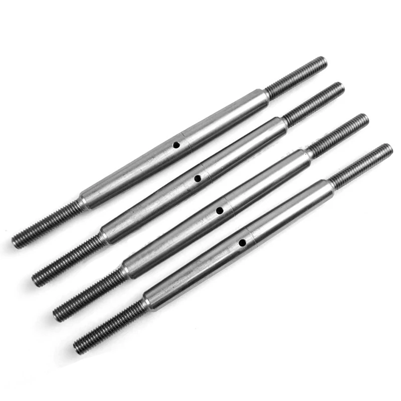 

4 шт. Регулируемый передний стержень рулевого управления из нержавеющей стали и задний верхний ходовой стержень для Arrma 1/5 KRATON Outcast 8S BLX Радиоуправляемый автомобиль