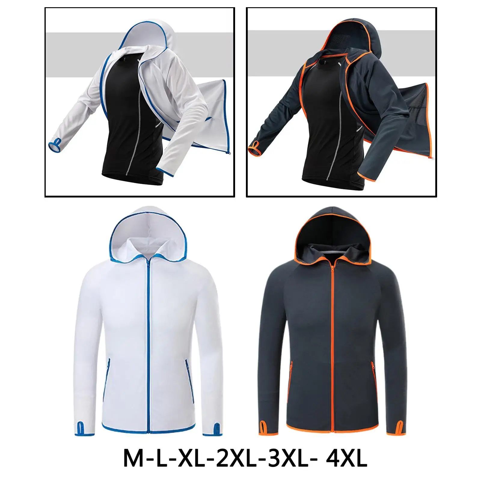 Outdoor light Hooded Jacket Through Protective Shirt for