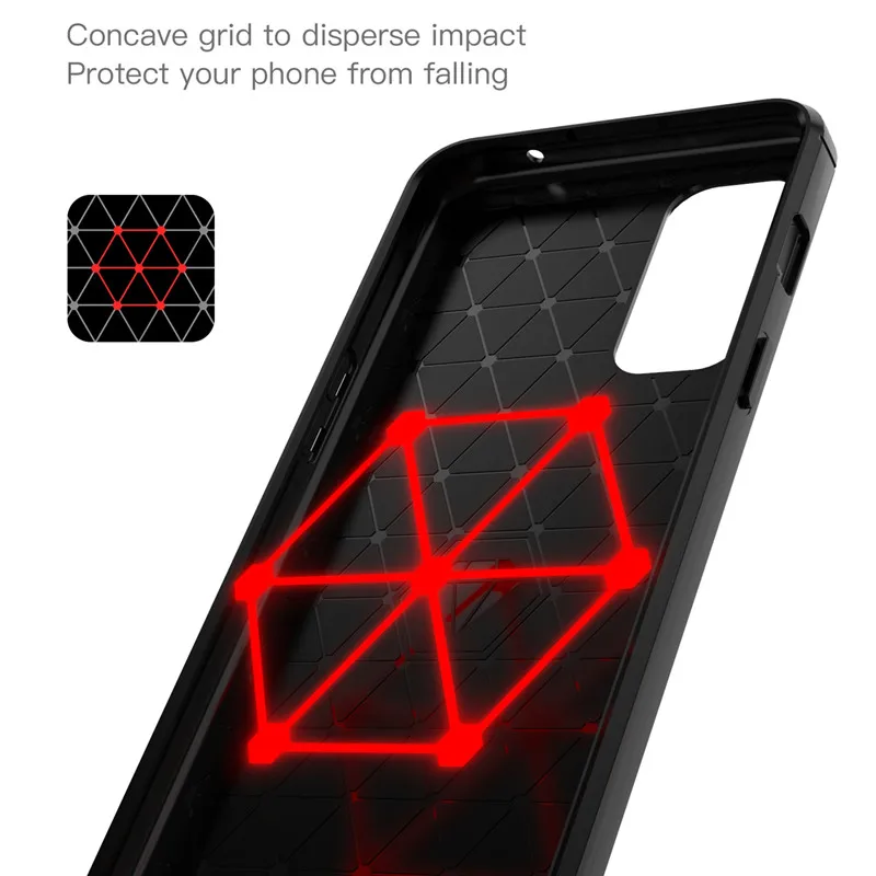 Shockproof TPU Carbon Fiber Phone Case