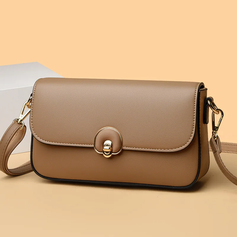

Fashion Soft PU Leather Women Bags Buckle Shoulder Bag Small Square Bag PU Leather Crossbody Bags Cover Elegant Messenger Bag