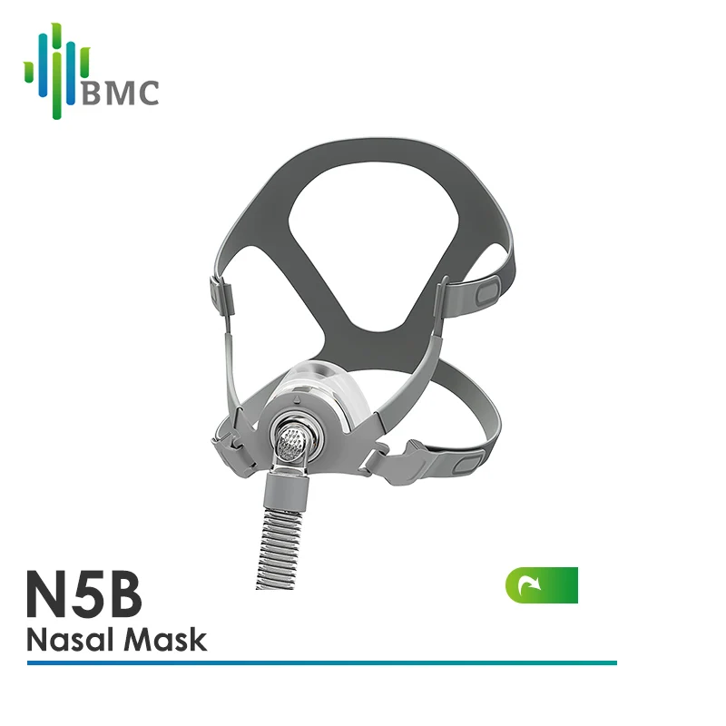 

BMC N5B Nasal Mask For All Sizes Face With Headgear Size S/M/L Fit for CPAP and Auto CPAP APAP Mask Sleep Snoring Apnea