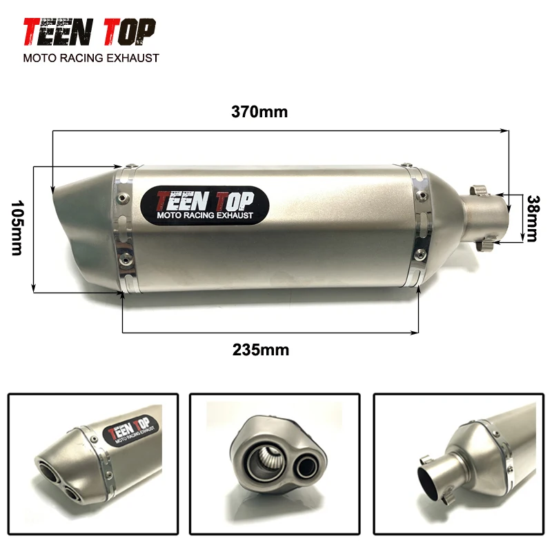 50cc Exhaust Motorcycle Muffer For Vespa 50CC Piaggio Sccoter Exhaust HPE Engine Muffler Silencer Moto Full Exhaust System Tube - Image 3