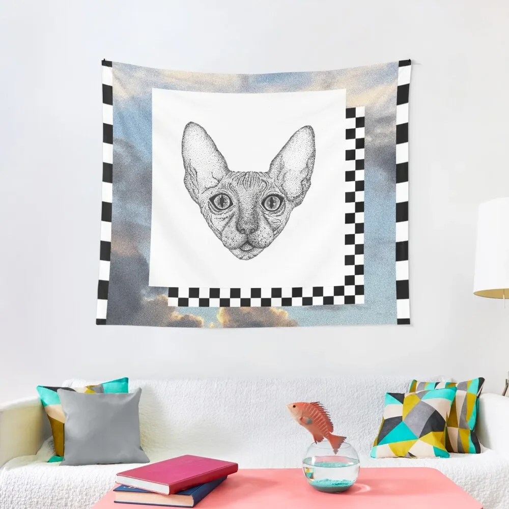 

Цифровые декоративные гобелены Tumblr с изображением кота, обои для спальни, настенные украшения для дома, декор для спальни, гобелен