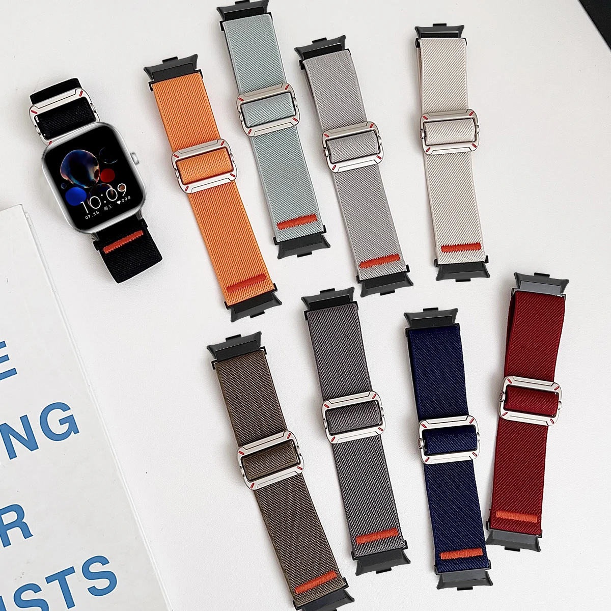 Nylon Breathable Elastic Smartwatch Wristband Bracelet