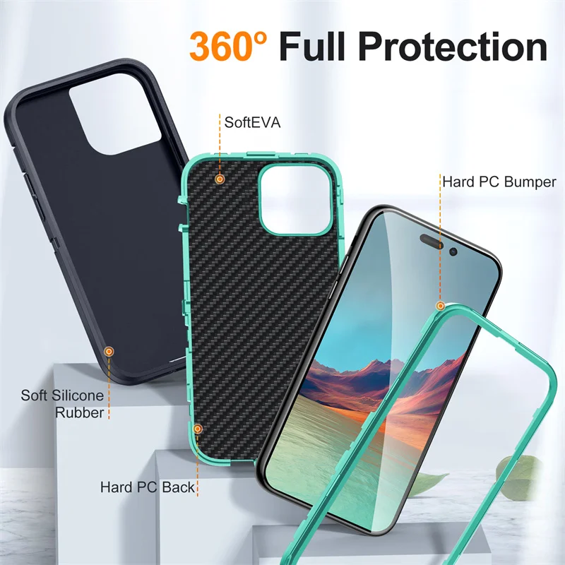 Heavy Duty Armor Protective Shockproof Back Cover Case