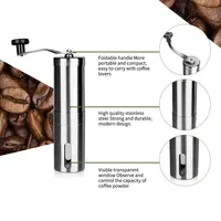 Manual Coffee Grinder Portable Coffee Bean Grinders Mini Stainless Steel Easy Hand Handmade Mill Foamer Kitchen Accessories Tool - Image 5