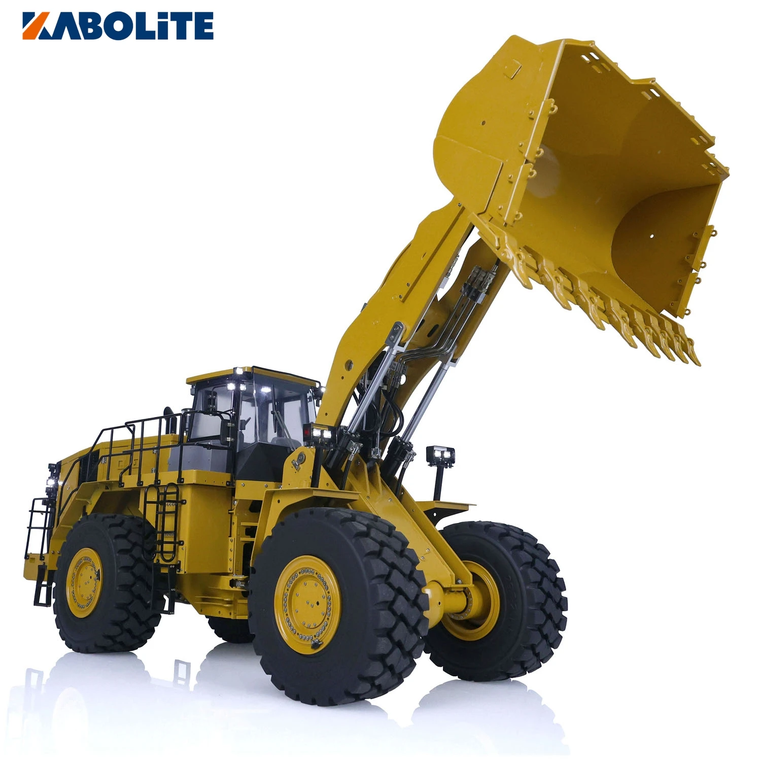 Upgraded KABOLITE Metal RC Loader Hydraulic K988 HUINA 1/14 Finished Light Sound System RTR Remote Control Car Truck RC Toys 2