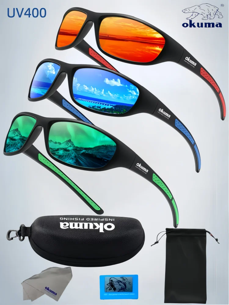 Okuma Polarisierte Angelbrille UV400 Anti-Störlicht, Geeignet für Outdoor-Sport und Freizeitaktivitäten – Detail 1
