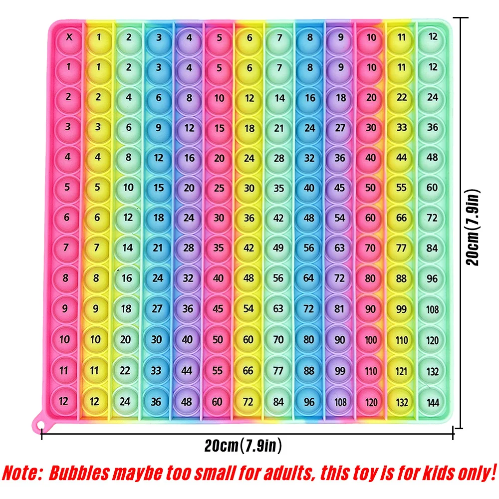 12x12 Multiplication Games Math Toys, Times Table Learning Teaching Educational Fidget Toys Gifts for Kids Grade 2 3 4 2