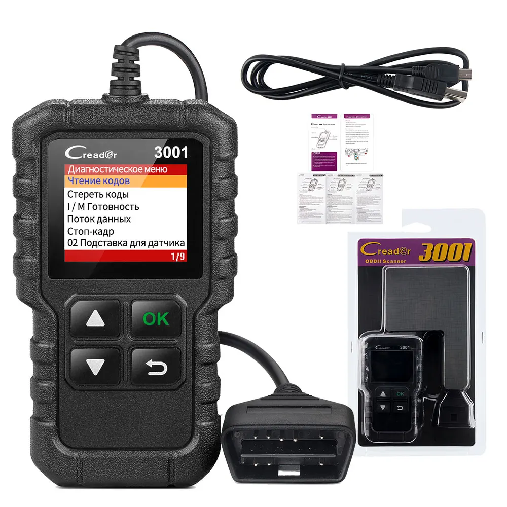 LAUNCH X431 CR3001 Car Diagnostic Tools Full OBD2 Automotive Professional Code Reader Scanner Check Engine lifetime Free Update 6