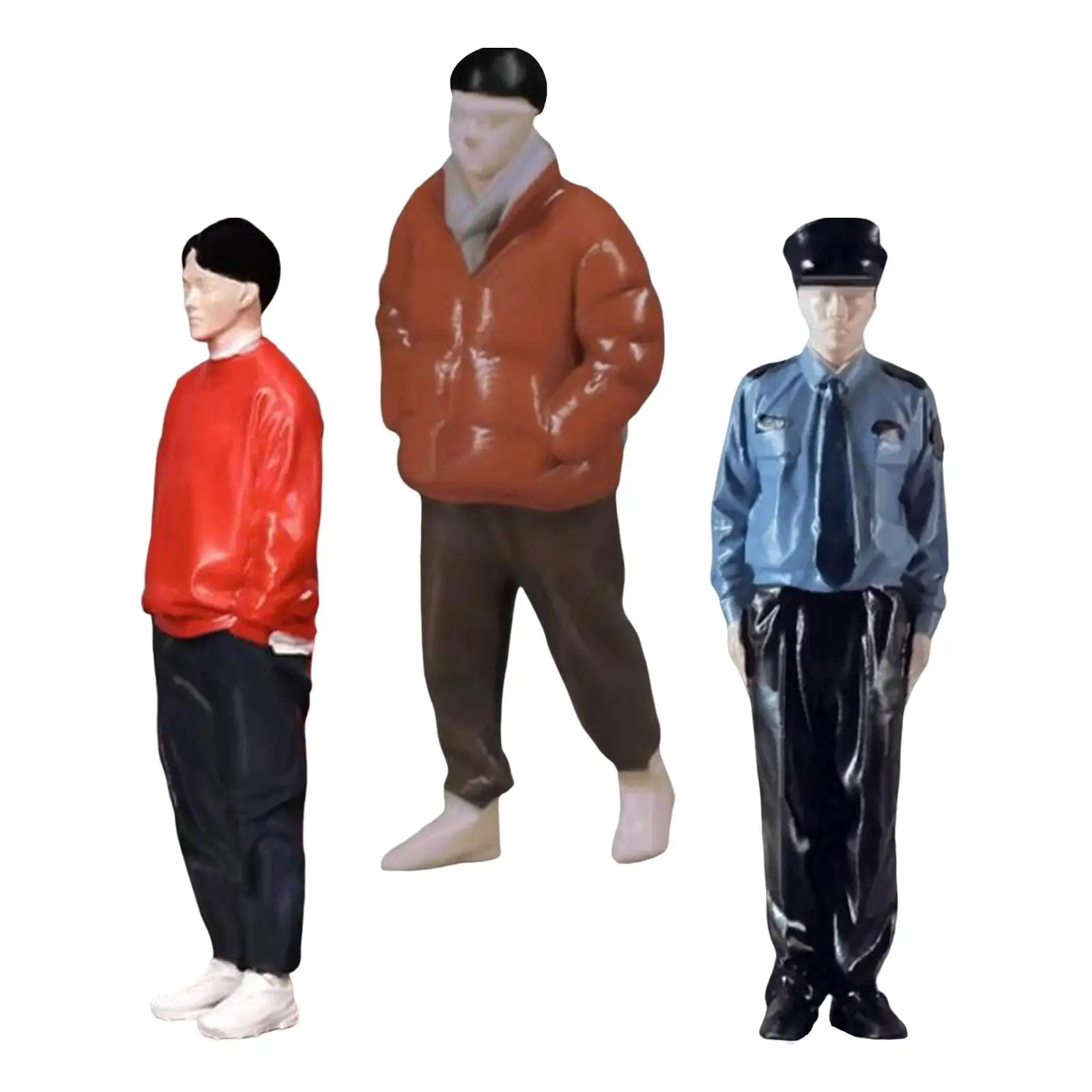 1/32 모델 인물 피규어, 3 인 핸드 페인트 인물 송진