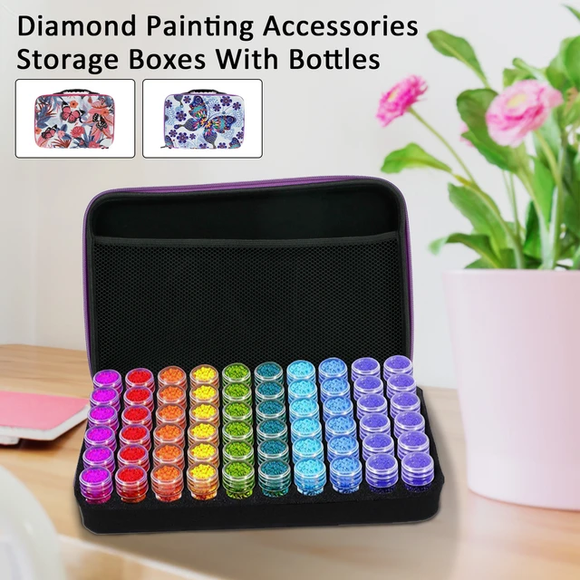 60 Slots Diamond Painting Storage Case, Shockproof Diamond Art Craft  Accessories Containers for Jewelry with 60 Plastic Jars - AliExpress