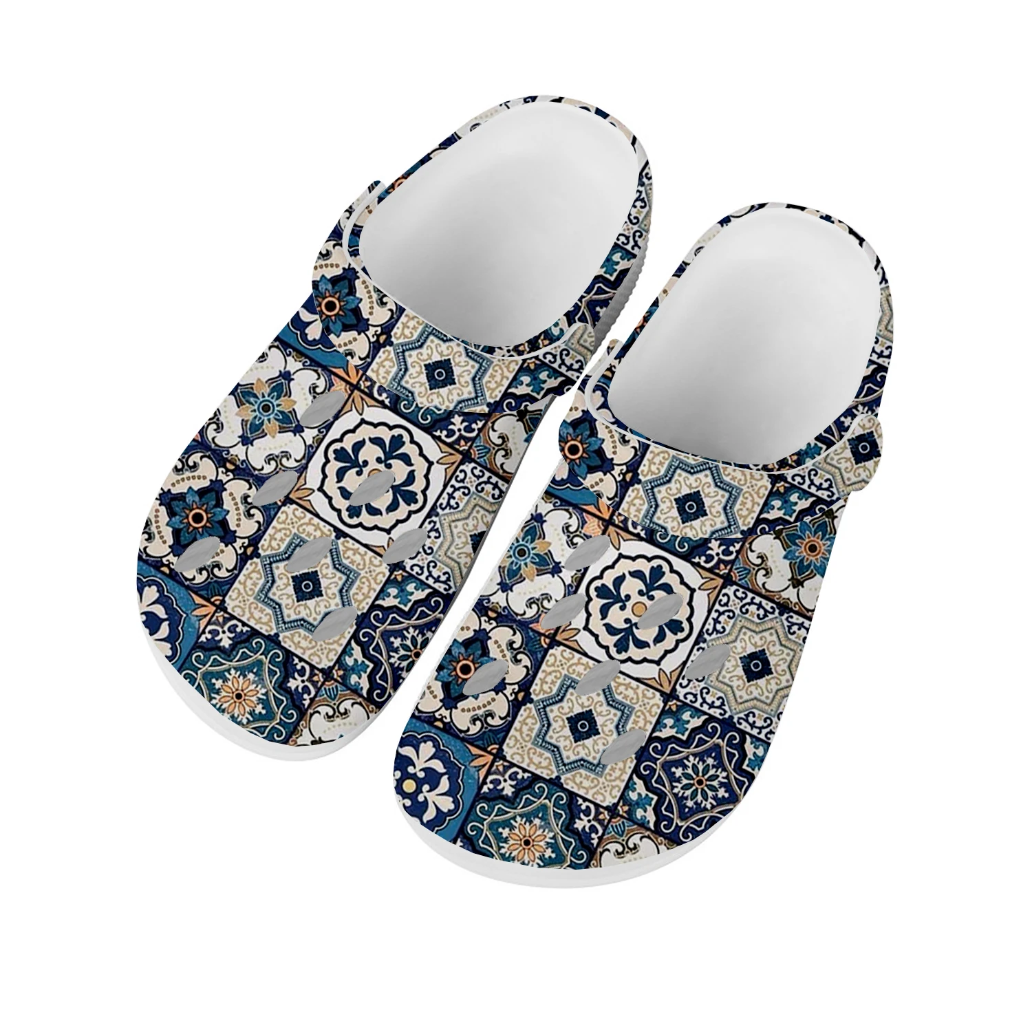 

Bohemia Mandala Geometric Home Clog Mens Women Youth Boy Girl Sandals Shoes Garden Custom Made Breathable Beach Hole Slippers