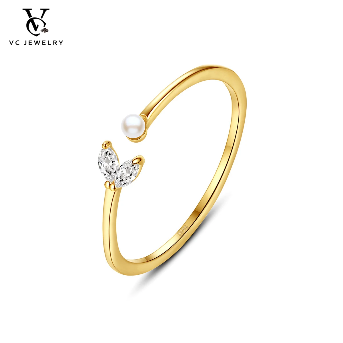 Vc Jewelry Natural Zircon Women s Ring 0 5g 14k Gold Solid 925 Silver vc-jewelry-natural-zircon-women-s-ring-0-5g-14k-gold-solid-925-silver