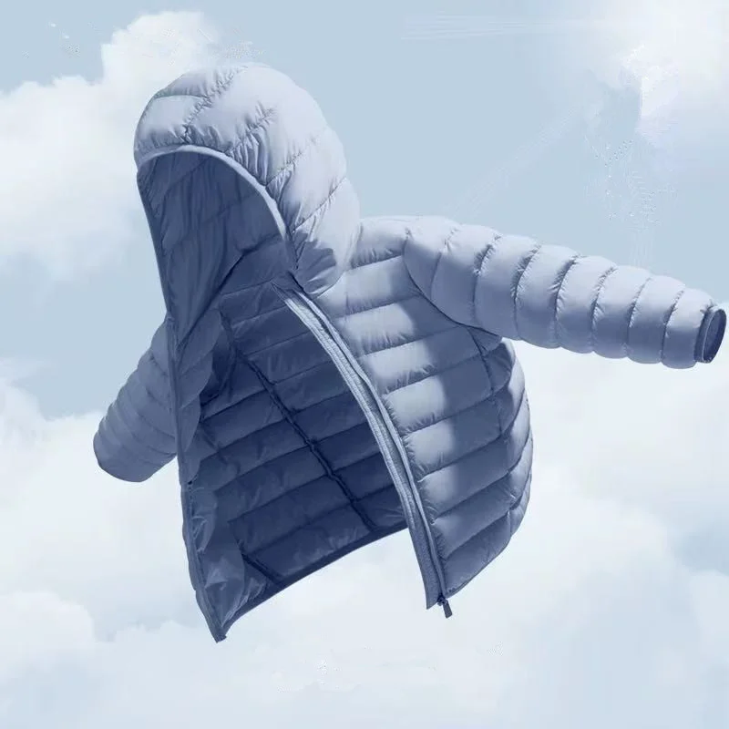 5-14Y الأطفال أسفل معاطف الفتيان الفتيات خفيفة الوزن الخريف جاكيتات الاطفال الصلبة ملابس خارجية غير رسمية المراهقين موضة الملابس الشتوية