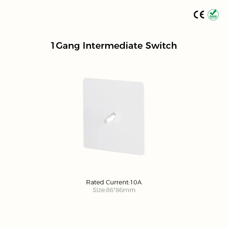Avoir White Matte Wall Toggle Switch with European Standard Power Socket and Charging Port